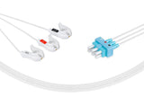 Philips-AA Type Compatible Disposable ECG Lead Wires 3 Leads Grabber Box of 10