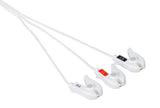Philips-AA Type Compatible Disposable ECG Lead Wire - 3 Leads Grabber Box of 10 - Pluscare Medical LLC