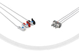 Philips-AA Type Compatible Reusable ECG Lead Wires 3 Leads Grabber