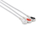 Philips-AA Type Compatible Reusable ECG Lead Wire - 3 Leads Snap - Pluscare Medical LLC
