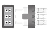 Philips-AA Type Compatible Reusable ECG Lead Wire - 3 Leads Snap - Pluscare Medical LLC
