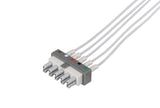 Philips-AA Type Compatible Reusable ECG Lead Wire - 5 Leads Grabber - Pluscare Medical LLC