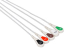 Philips-AA Type Compatible Reusable ECG Lead Wire - 5 Leads Snap - Pluscare Medical LLC