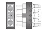 Philips-AA Type Compatible Reusable ECG Lead Wire - 5 Leads Snap - Pluscare Medical LLC