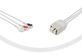 GE Compatible ECG Telemetry Cables 3 Leads Snap