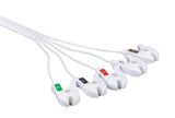 Philips-AA Type Compatible ECG Telemetry cable - 5 Leads Grabber Box of 10 - Pluscare Medical LLC