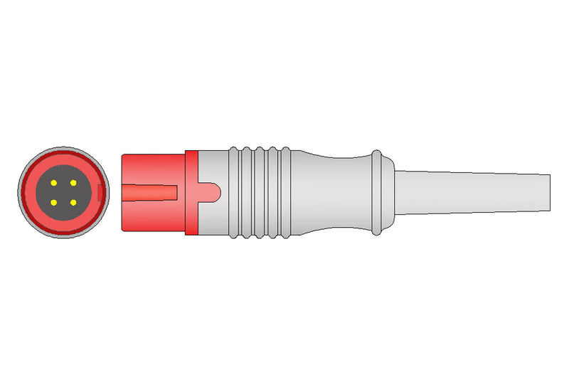 Biolight Compatible IBP Adapter Cable - Medex Abbott Connector - Pluscare Medical LLC