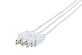 Bionet Compatible Reusable ECG Lead Wire - 3 Leads Snap - Pluscare Medical LLC