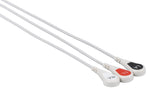 Bionet Compatible Reusable ECG Lead Wire - 3 Leads Snap - Pluscare Medical LLC