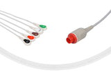 Colin Compatible Reusable ECG Lead Wires 5 Leads Snap