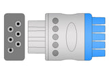 Colin Compatible Reusable ECG Lead Wire - 5 Leads Snap - Pluscare Medical LLC