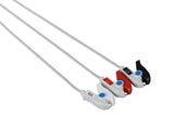 Din Compatible Reusable ECG Lead Wire - 3 Leads Grabber - Pluscare Medical LLC