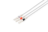 Din Compatible Reusable ECG Lead Wire - 3 Leads Snap - Pluscare Medical LLC