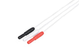 Din Compatible Disposable ECG Lead Wire - 3 Leads Adhesive Box of 10 - Pluscare Medical LLC