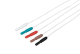 Din Compatible Disposable ECG Lead Wire - 4 Leads Adhesive Box of 10 - Pluscare Medical LLC
