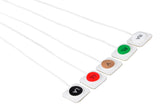 Din Compatible Disposable ECG Lead Wire - 4 Leads Adhesive Box of 10 - Pluscare Medical LLC