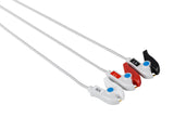 Drager Compatible Reusable ECG Lead Wire - 3 Leads Grabber - Pluscare Medical LLC