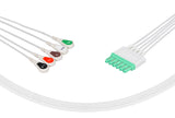 Drager Compatible Reusable ECG Lead Wires 5 Leads Snap