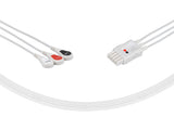 Datascope Compatible Reusable ECG Lead Wires 3 Leads Snap