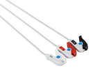 Datex Compatible Reusable ECG Lead Wire - 3 Leads Grabber - Pluscare Medical LLC