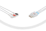 Datex Compatible Reusable ECG Lead Wires 3 Leads Snap