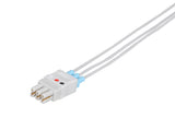 Datex Compatible Reusable ECG Lead Wire - 3 Leads Snap - Pluscare Medical LLC