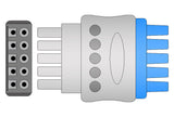 Datex Compatible Reusable ECG Lead Wire - 5 Leads Grabber - Pluscare Medical LLC