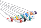 Burdick Compatible One Piece Reusable EKG Cable - Grabber - Pluscare Medical LLC