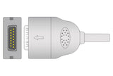 Burdick Compatible One Piece Reusable EKG Cable - Snap - Pluscare Medical LLC