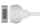 Fukuda Compatible One Piece Reusable EKG Cable - 3mm Needle - Pluscare Medical LLC