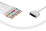 Mortara Compatible One Piece Reusable EKG Cable-9293-021-50 4mm Banana