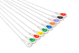 Nihon Kohden Compatible One Piece Reusable EKG Cable - Snap - Pluscare Medical LLC