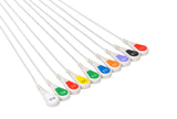 Quinton Compatible One Piece Reusable EKG Cable - Snap - Pluscare Medical LLC