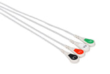 Fukuda Compatible Reusable ECG Lead Wire - 4 Leads Snap - Pluscare Medical LLC