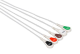 Fukuda Compatible Reusable ECG Lead Wire - 5 Leads Snap - Pluscare Medical LLC