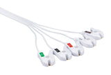 Philips Compatible Disposable ECG Lead Wire - 5 Leads Grabber Box of 10 - Pluscare Medical LLC