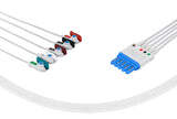 Philips Compatible Reusable ECG Lead Wire - 5 Leads Grabber - Pluscare Medical LLC