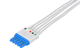 Philips Compatible Reusable ECG Lead Wire - 5 Leads Snap - Pluscare Medical LLC