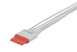 Philips Compatible Reusable ECG Lead Wire - 5 Leads (Chest Lead) Snap - Pluscare Medical LLC