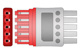 Philips Compatible Reusable ECG Lead Wire - 5 Leads (Chest Lead) Snap - Pluscare Medical LLC
