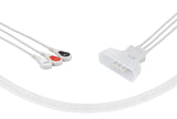 Philips Compatible ECG Telemetry Cables 3 Leads Snap