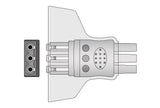 Philips Compatible ECG Telemetry cable - 3 Leads Snap - Pluscare Medical LLC