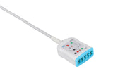AAMI 6Pin Compatible ECG Trunk cable - 5 Leads/LL Style 5-pin - Pluscare Medical LLC