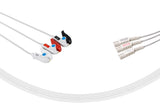 LL Compatible Reusable ECG Lead Wires 3 Leads Grabber