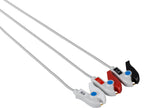 LL Compatible Reusable ECG Lead Wire - 3 Leads Grabber - Pluscare Medical LLC