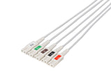 LL Compatible Reusable ECG Lead Wire - 5 Leads Grabber - Pluscare Medical LLC