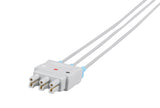 Mennen Compatible Reusable ECG Lead Wire - 3 Leads Grabber - Pluscare Medical LLC