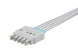 Mennen Compatible Reusable ECG Lead Wire - 5 Leads Snap - Pluscare Medical LLC