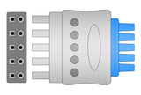 Mennen Compatible Reusable ECG Lead Wire - 5 Leads Snap - Pluscare Medical LLC