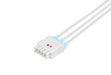 GE/Marquette Compatible Reusable ECG Lead Wire - 3 Leads Snap - Pluscare Medical LLC